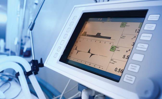 Monitor of a ventilator